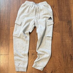adidas Gray Kids Cargo Sweatpants with Logo